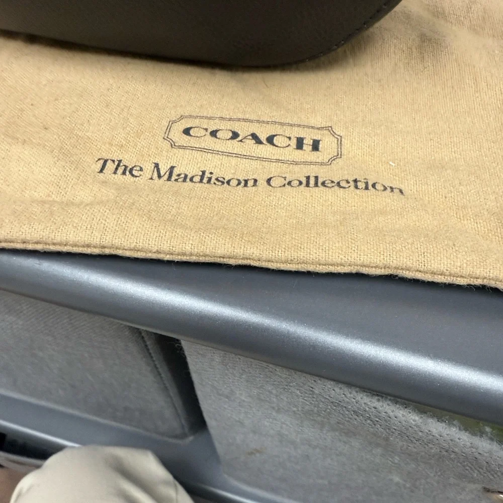 Coach Madison Carlyle Black Leather Crossbody Bag